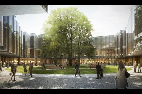 AstraZeneca's Cambridge HQ, designed by Herzog & de Meuron: Courtyard